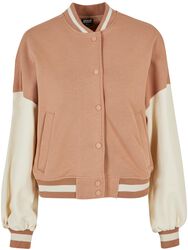 Ladies’ oversized two-tone college Terry jacket, Urban Classics, Kurtka College Jacket 