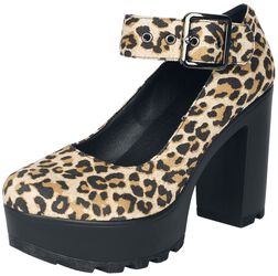 High heels in leopard print look, Gothicana by EMP, Wysokie obcasy