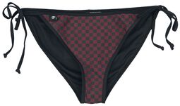 Bikini Bottoms with Chessboard Pattern, RED by EMP, Dół bikini