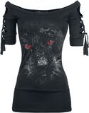 Devils Eye Panther Cut-Out, Gothicana by EMP, T-Shirt