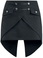 Black Skirt with Dovetail, Gothicana by EMP, Spódnica krótka