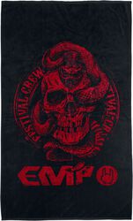 Skull ‘n’ Snake - Ręcznik do rąk, EMP Special Collection, Ręcznik kąpielowy