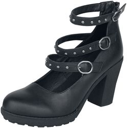 High heels with straps and rivets, Gothicana by EMP, Wysokie obcasy