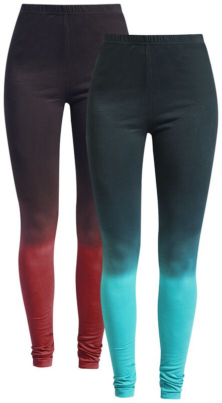 Double pack of colour gradient leggings