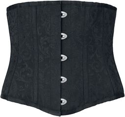 - Under-bust corset with brocade pattern, Gothicana by EMP, Corsage - Gorset