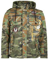 Camouflage army jacket, Rock Rebel by EMP, Kurtka przejściowa