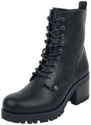 Black Boots with Shoelaces, Black Premium by EMP, Buty