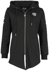 Gothicana X Anne Stokes hoodie jacket, Gothicana by EMP, Bluza z kapturem rozpinana