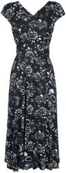 Multi-Way Dress with Skull & Roses Print, Black Premium by EMP, Sukienka Medium
