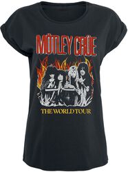 Vintage World Tour Flames, Mötley Crüe, T-Shirt