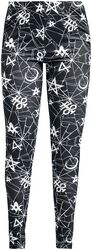 Leggings with spiderweb and occult ornaments, Black Blood by Gothicana, Legginsy