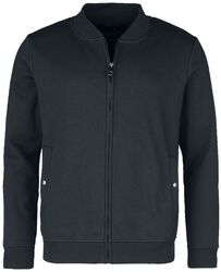 College sweatshirt jacket, Black Premium by EMP, Bluza