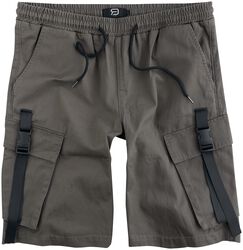 Shorts With Side Pockets and Strap Details, RED by EMP, Krótkie spodenki
