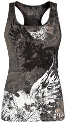 Washed Top with Print, Black Premium by EMP, Top