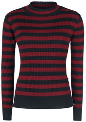 Menace Red and Black Stripe Sweater, Jawbreaker, Sweter