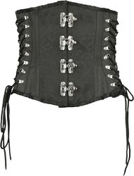 Brocade Corset with clasp, Gothicana by EMP, Corsage - Gorset