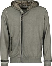 Vintage-style hoody jacket, Black Premium by EMP, Bluza z kapturem rozpinana