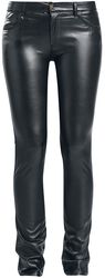 Faux Leather Trousers, Black Premium by EMP, Spodnie z ekoskóry