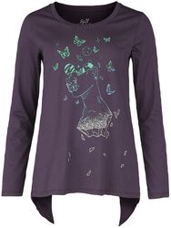 Long-sleeved shirt with galaxy butterfly print, Full Volume by EMP, Longsleeve